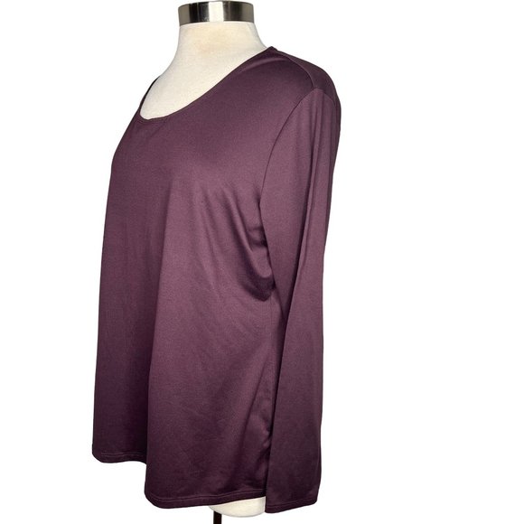 32° Heat top size XXL purple jersey round neck long sleeve four-way stretch - Picture 2 of 15